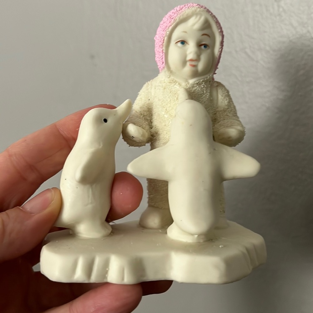 Vintage Snowbabies With Two Penguins